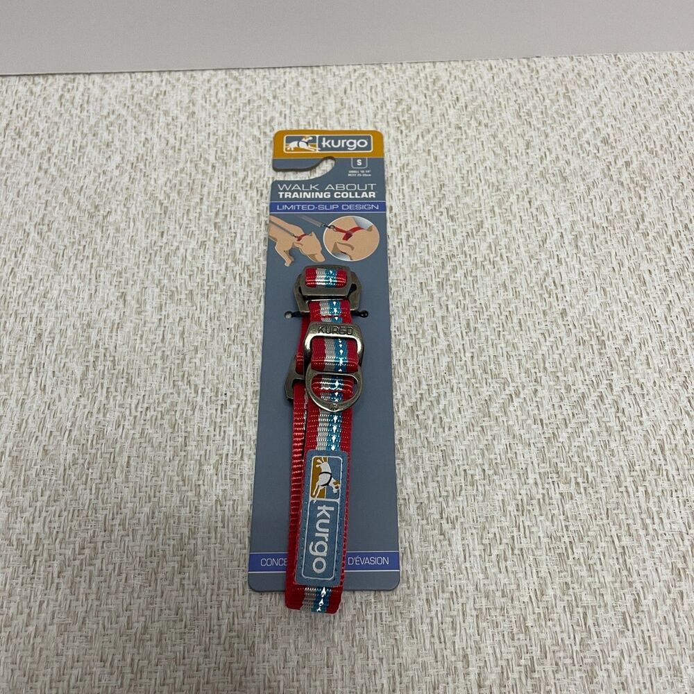 Kurgo Walk About Dog S Training Collar Limited Slip Design Chili Red NWT
